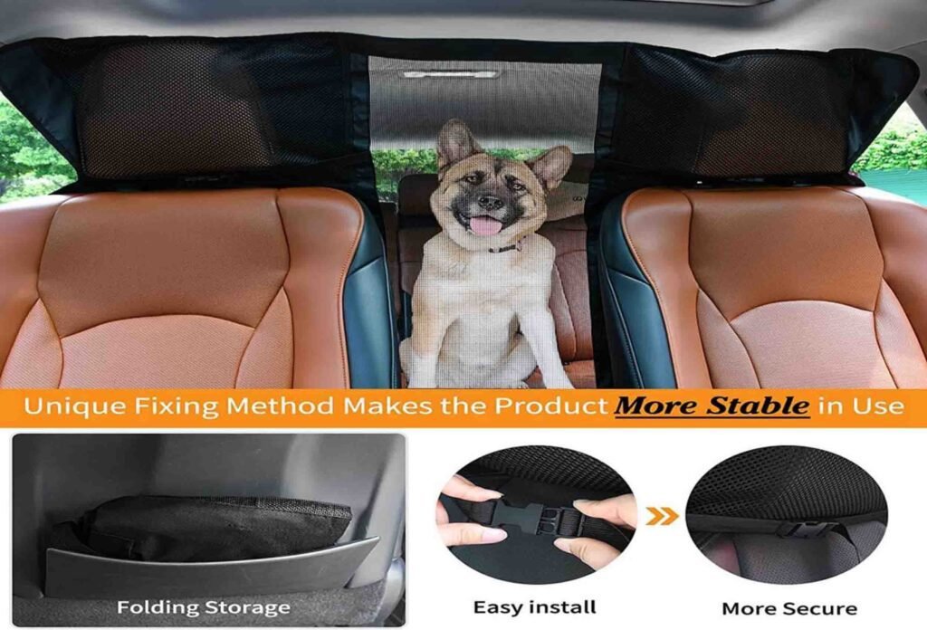 how to install a dog barrier in a car