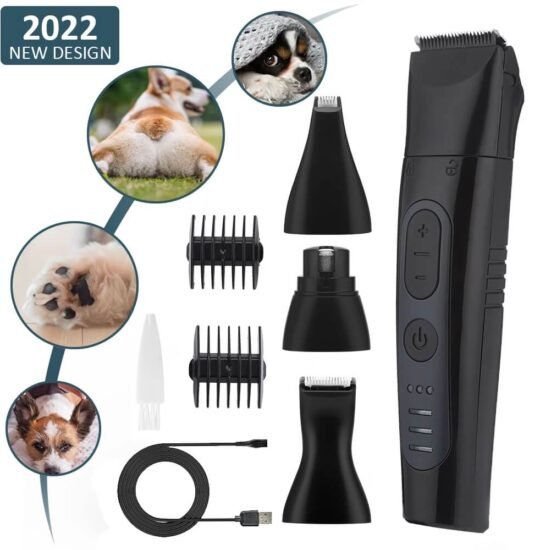 4 in 1 Pet Hair Clipper Grooming Machine Clippers For Trimming Hair Around Paws Ears Prefessional Haircut Nail Grinder For Dogs